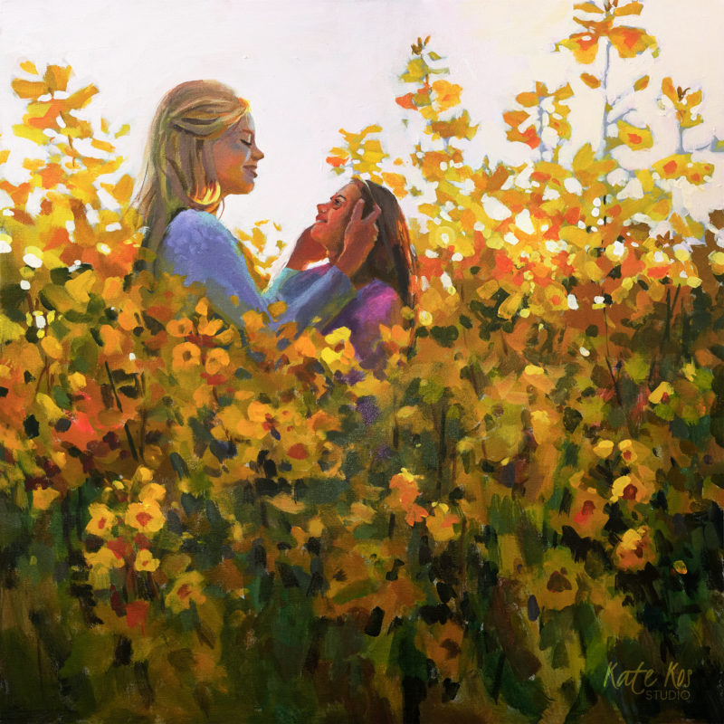 2019-art-painting-acrylic-floral-mother-and-daughter-by-Kate-Kos-Amore-dOro