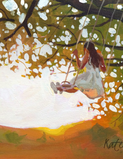 2020 art painting acrylic landscape meadow by Kate Kos - Memories of the Heart