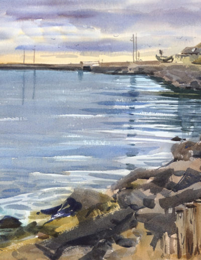 2020 art painting watercolour seascape Cahore plein air by Kate Kos - The New Sight