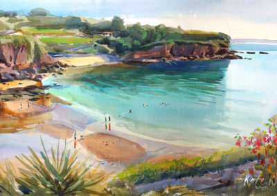 2021 art painting watercolor seascape Dunmore East by Kate Kos - Lawlor's Beach copy.jpg