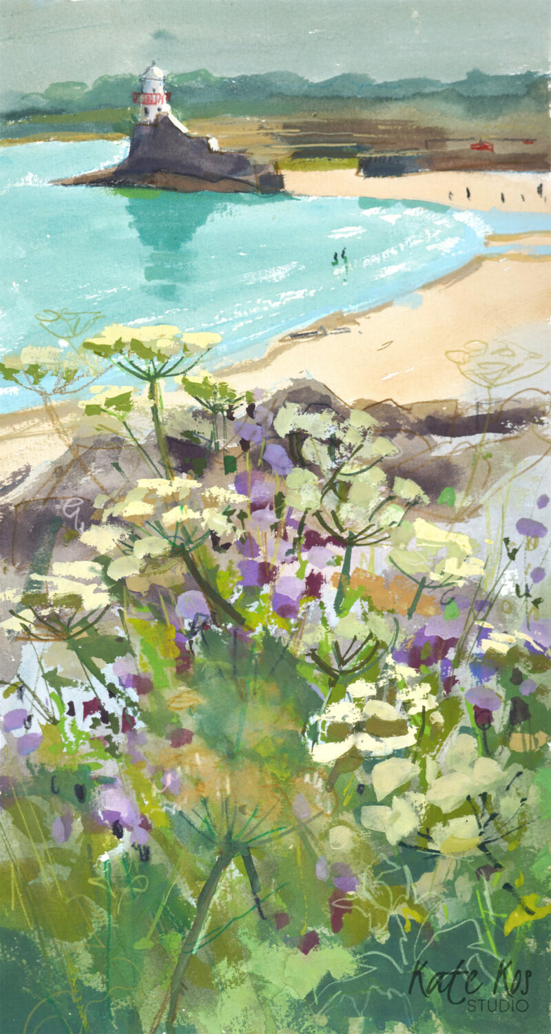 Wildflowers and Lighthouse